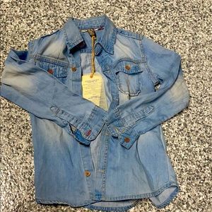Boys brand new Zara denim button down